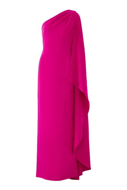 One-Shoulder Stretch Crepe Gown